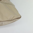 Salvatore Ferragamo Vala Hand Bag Nylon 2way Beige Silver Auth BA3615-15