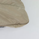 Salvatore Ferragamo Vala Hand Bag Nylon 2way Beige Silver Auth BA3615-17