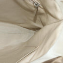 Salvatore Ferragamo Vala Hand Bag Nylon 2way Beige Silver Auth BA3615-19