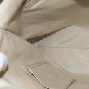 Salvatore Ferragamo Vala Hand Bag Nylon 2way Beige Silver Auth BA3615-20