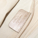 Salvatore Ferragamo Vala Hand Bag Nylon 2way Beige Silver Auth BA3615-12