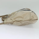 Salvatore Ferragamo Vala Hand Bag Nylon 2way Beige Silver Auth BA3615-3