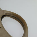 Salvatore Ferragamo Vala Hand Bag Nylon 2way Beige Silver Auth BA3615-8