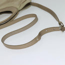 Salvatore Ferragamo Vala Hand Bag Nylon 2way Beige Silver Auth BA3615-9