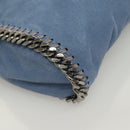 Stella MacCartney Falabella Chain Bag Suede 2way Light Blue Silver Auth BA3617-12