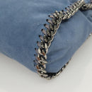 Stella MacCartney Falabella Chain Bag Suede 2way Light Blue Silver Auth BA3617-13