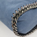 Stella MacCartney Falabella Chain Bag Suede 2way Light Blue Silver Auth BA3617-15