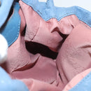 Stella MacCartney Falabella Chain Bag Suede 2way Light Blue Silver Auth BA3617-19