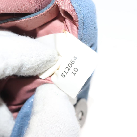 Stella MacCartney Falabella Chain Bag Suede 2way Light Blue Silver Auth BA3617