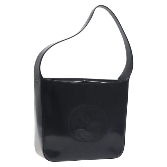 GUCCI Shoulder Bag Patent leather Black 000 1013 0506 Auth BA3619