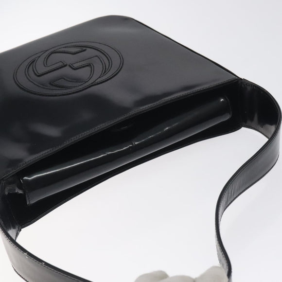 GUCCI Shoulder Bag Patent leather Black 000 1013 0506 Auth BA3619