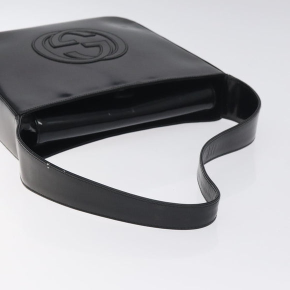 GUCCI Shoulder Bag Patent leather Black 000 1013 0506 Auth BA3619