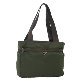 PRADA Tote Bag Nylon Khaki Auth BA3622