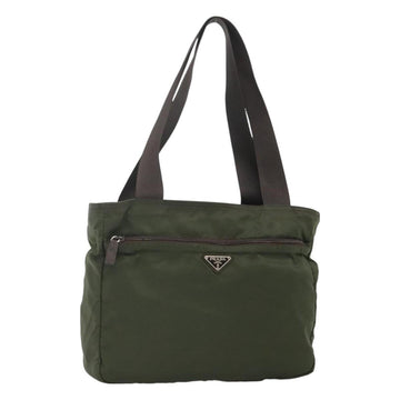 PRADA Tote Bag Nylon Khaki Auth BA3622