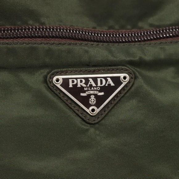 PRADA Tote Bag Nylon Khaki Auth BA3622