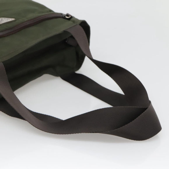 PRADA Tote Bag Nylon Khaki Auth BA3622