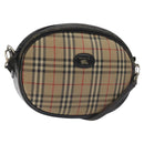 Burberrys Nova Check Shoulder Bag Canvas Beige Auth BA3623-1