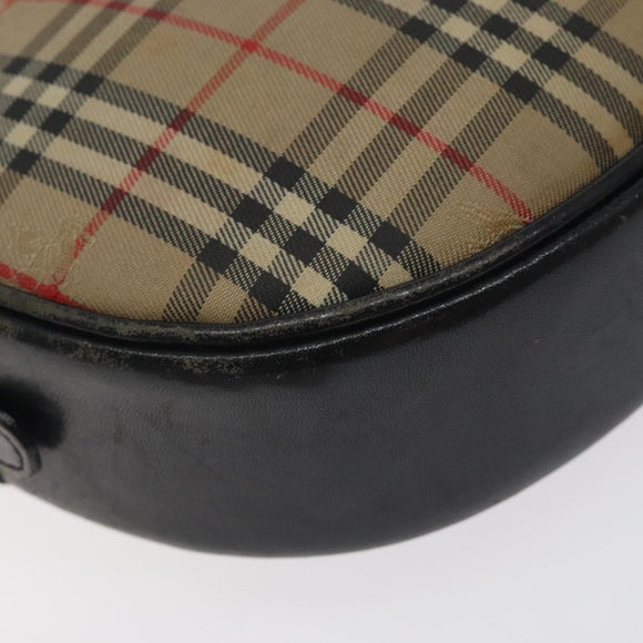 Burberrys Nova Check Shoulder Bag Canvas Beige Auth BA3623