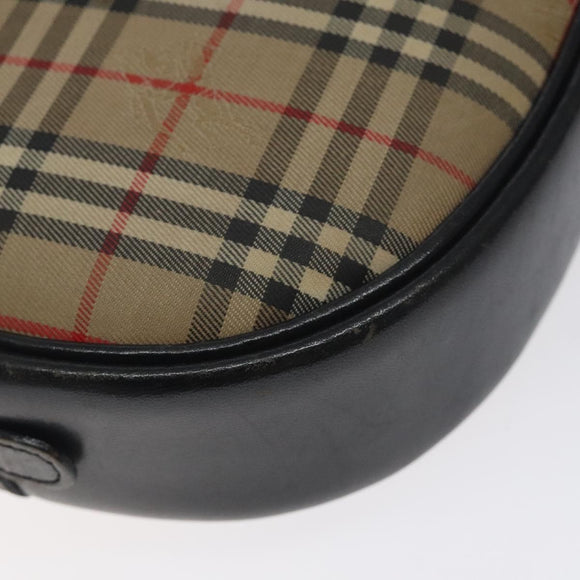 Burberrys Nova Check Shoulder Bag Canvas Beige Auth BA3623
