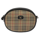 Burberrys Nova Check Shoulder Bag Canvas Beige Auth BA3623-2