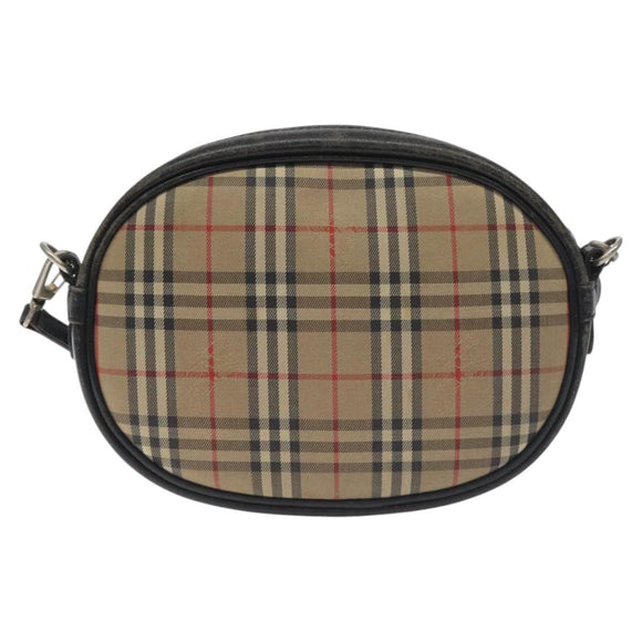 Burberrys Nova Check Shoulder Bag Canvas Beige Auth BA3623