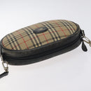 Burberrys Nova Check Shoulder Bag Canvas Beige Auth BA3623-6