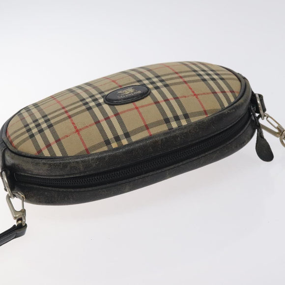 Burberrys Nova Check Shoulder Bag Canvas Beige Auth BA3623