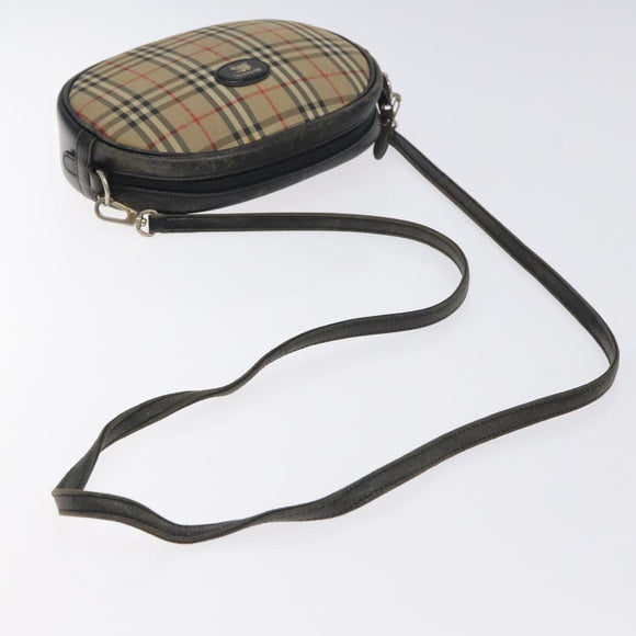 Burberrys Nova Check Shoulder Bag Canvas Beige Auth BA3623