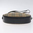 Burberrys Nova Check Shoulder Bag Canvas Beige Auth BA3623-9