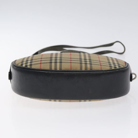 Burberrys Nova Check Shoulder Bag Canvas Beige Auth BA3623