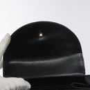 BALLY Chain Shoulder Bag Leather Black Gold Auth BA3624-9