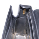 BALLY Chain Shoulder Bag Leather Black Gold Auth BA3624-12