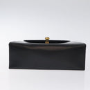 BALLY Chain Shoulder Bag Leather Black Gold Auth BA3624-5