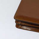 BALLY Hand Bag Leather 2way Brown Gold Auth BA3625-15