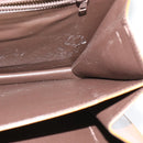 BALLY Hand Bag Leather 2way Brown Gold Auth BA3625-19