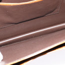 BALLY Hand Bag Leather 2way Brown Gold Auth BA3625-21