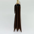 BALLY Hand Bag Leather 2way Brown Gold Auth BA3625-4