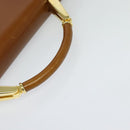 BALLY Hand Bag Leather 2way Brown Gold Auth BA3625-7