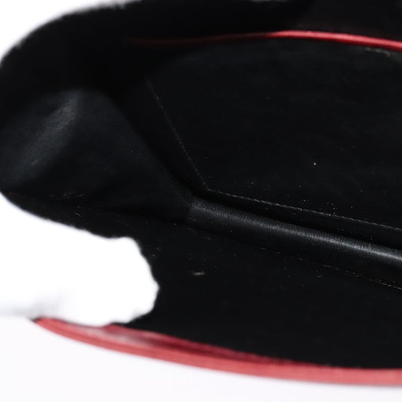 BALLY Shoulder Bag Leather Bordeaux Gold Auth BA3626