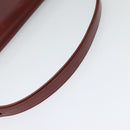 BALLY Shoulder Bag Leather Bordeaux Gold Auth BA3626-7