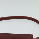 BALLY Shoulder Bag Leather Bordeaux Gold Auth BA3626-8