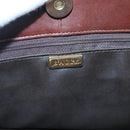 BALLY Quilted Shoulder Bag Leather Brown Gold Auth BA3627-17