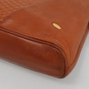 BALLY Quilted Shoulder Bag Leather Brown Gold Auth BA3630-9