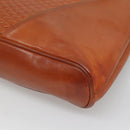 BALLY Quilted Shoulder Bag Leather Brown Gold Auth BA3630-15