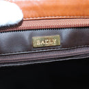 BALLY Quilted Shoulder Bag Leather Brown Gold Auth BA3630-17