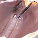 BALLY Quilted Shoulder Bag Leather Brown Gold Auth BA3630-18