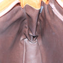 BALLY Quilted Shoulder Bag Leather Brown Gold Auth BA3630-19