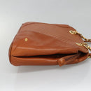 BALLY Quilted Shoulder Bag Leather Brown Gold Auth BA3630-4