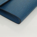 LOUIS VUITTON Epi Pochette Arche Shoulder Bag Blue M52575 LV Auth BA3634-15