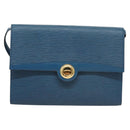 LOUIS VUITTON Epi Pochette Arche Shoulder Bag Blue M52575 LV Auth BA3634-13